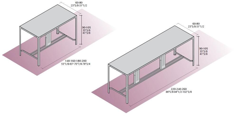 ESTEL GROUP Высокий деревянный обеденный кухонный стол в современном стиле Buffet sun-id-1475705 - Вид №7