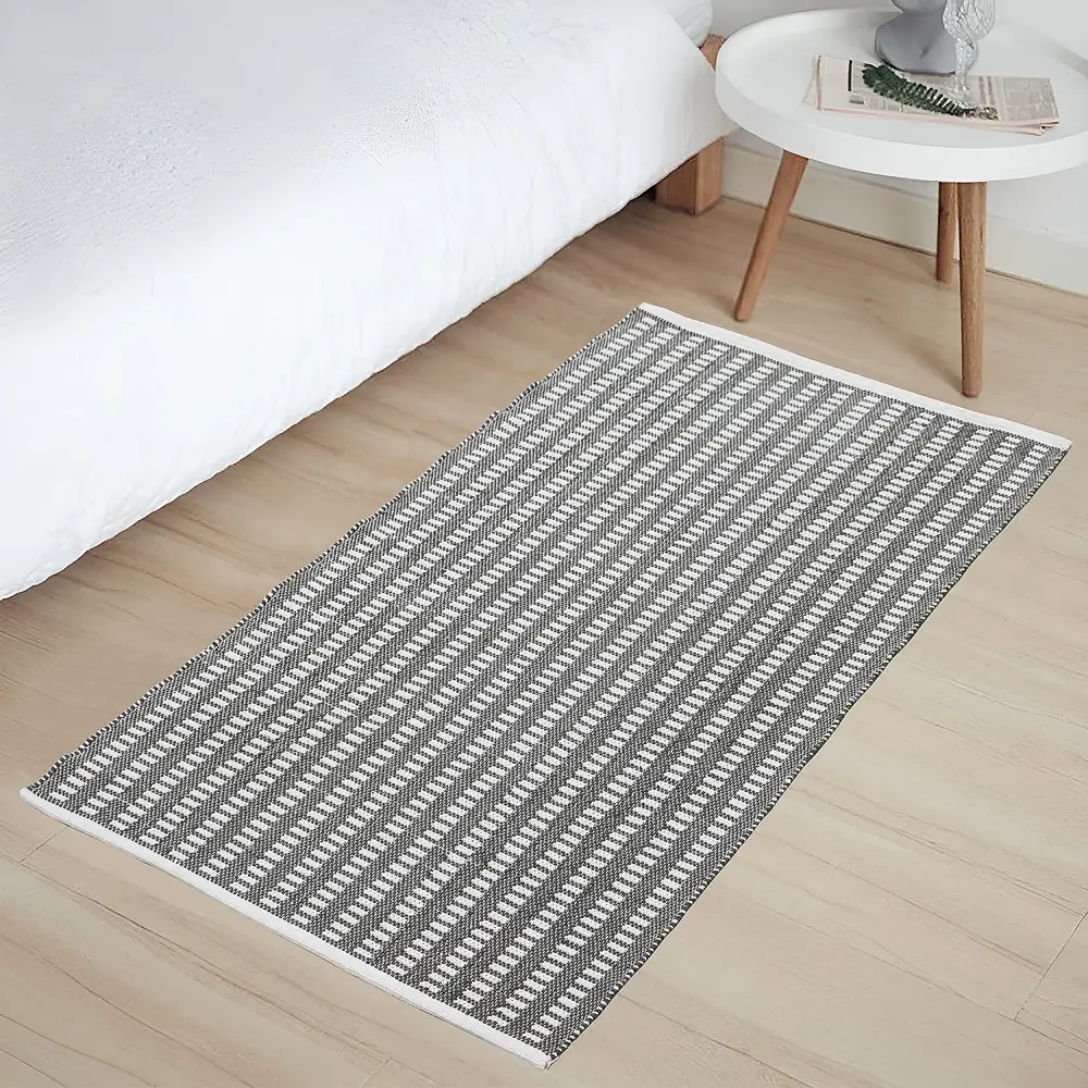 Коврик декоративный хлопок Брик IC-17584 см цвет 80x150 см цвет черный CTIM STLM-2120080 - Вид №4