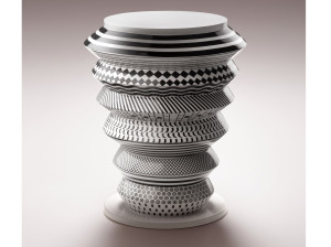 Круглый керамический журнальный столик