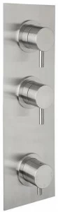 MINA Смеситель для душа на 3 отверстия из нержавеющей стали с матовой отделкой с пластиной Stiriana