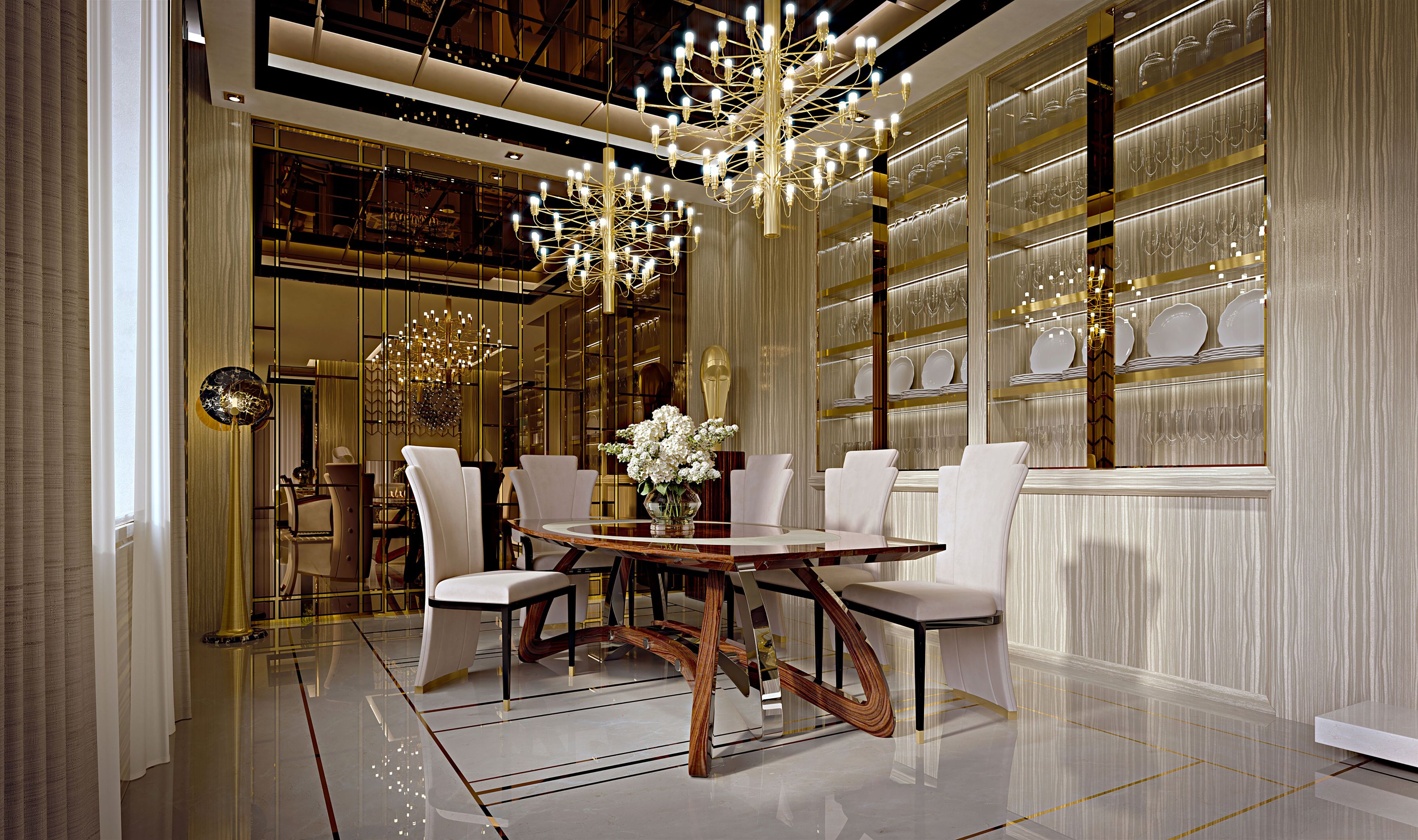 Прямоугольный стол из алюминия и дерева Roman & Co PENNINGTON ARCH-00081777 - Вид №1