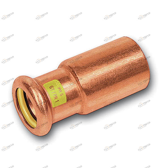 1102432818 SANHA 10243 пресс-фитинг газ, медь, ниппель переходн. ВПр-НПр 28ax18 мм 