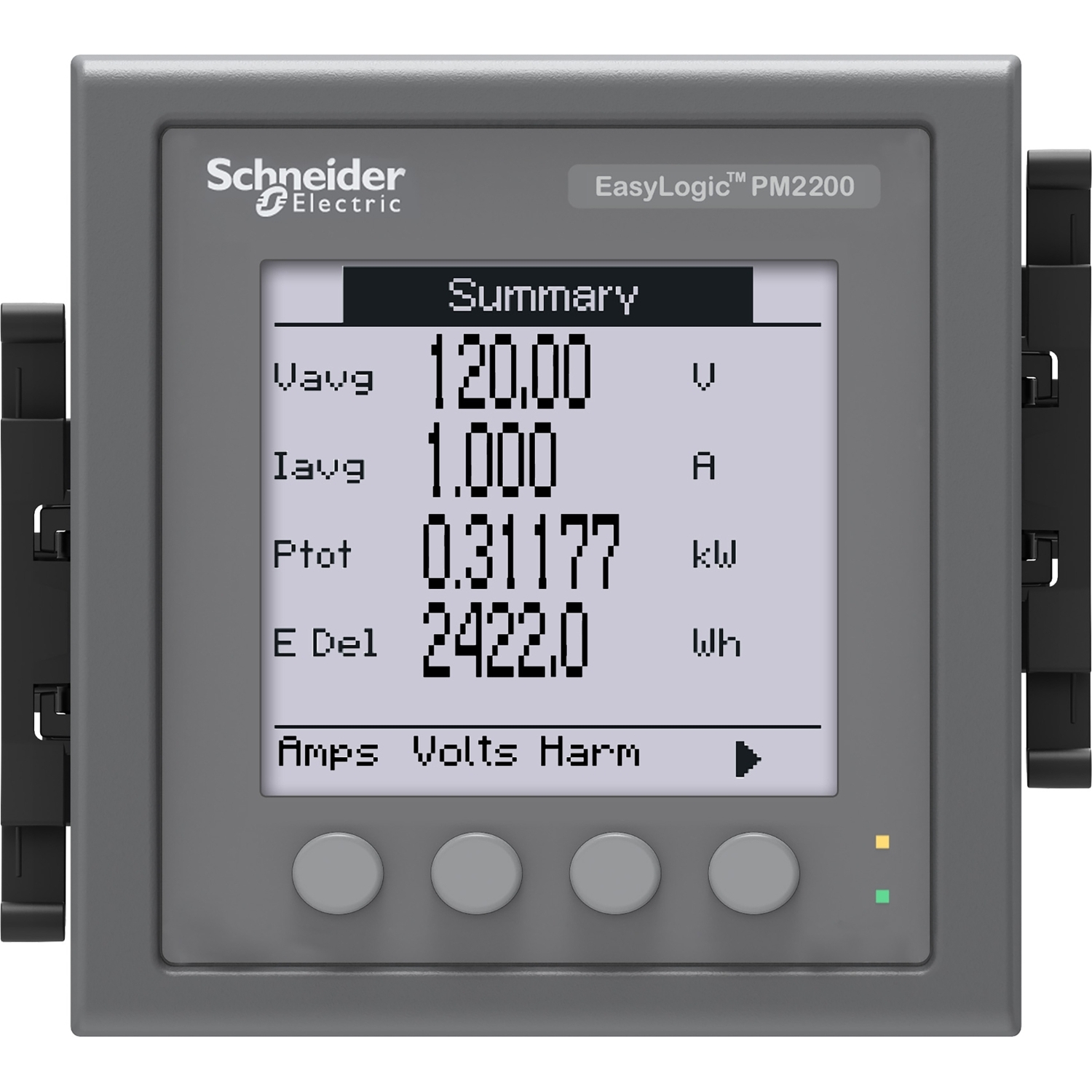 METSEPM2220RU Поверенный счетчик многоф. 3-ф PM2220, LCD RS485, кл.т.1 Schneider Electric EasyLogic 