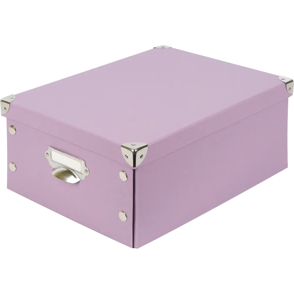 Коробка 37.5x15x27.5 см, картон цвет сиреневый STORIDEA STLM-2183139