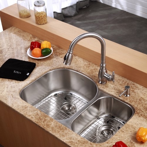 KBU23 Мойка кухонная прямоугольная Krausru  - Вид №9