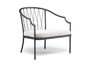 Стальное садовое кресло с подлокотниками