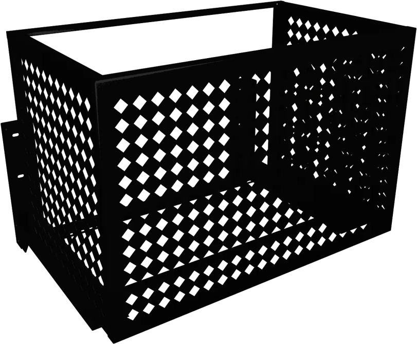 91239129 Короб для наружного блока кондиционера на фасад 900x600x550 мм цвет черный рисунок ромбик STLM-0851054