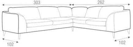 Sits 5-местный угловой диван с тканевой обивкой Klara sun-id-1462196 - Вид №4