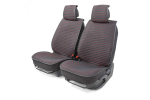 16521402 Каркас накидки на переднее сиденье 2 шт., fiberflax/лен CUS-2022 BK/RD CarPerformance