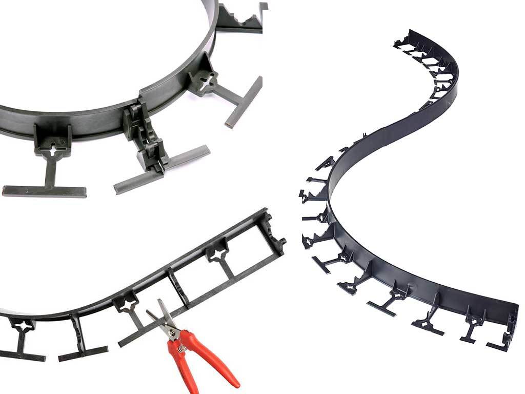 Пластиковый бордюр 45 мм, длина 1 м ГеоПластБорд GPBST-45 - Вид №1