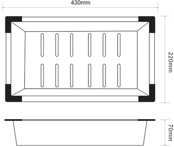 Коландер ZorG Inox C 12-44 BRONZE, бронза - Вид №1