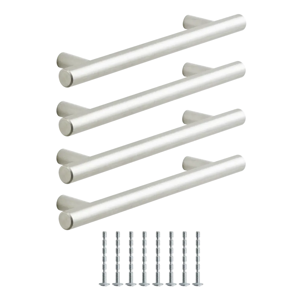 84335822 Ручка-рейлинг мебельная Sara 128 мм цвет никель 4 шт. STLM-1005746 INSPIRE  - Вид №1