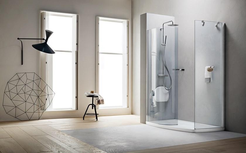 ARBLU Душевой уголок угловой с распашной дверцей Aqua sun-id-1379108 - Вид №1