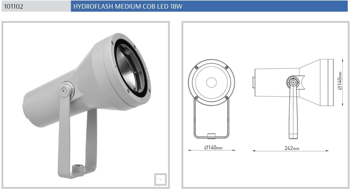 PUK Регулируемый светодиодный проектор для улицы из литого под давлением алюминия Hydroflash sun-id-1437644 - Вид №9