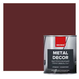 90563816 Грунт-эмаль 3в1 по ржавчине METAL DECOR быстросохнущая полуматовая 0.9 л коричневый STLM-0284692 NEOMID