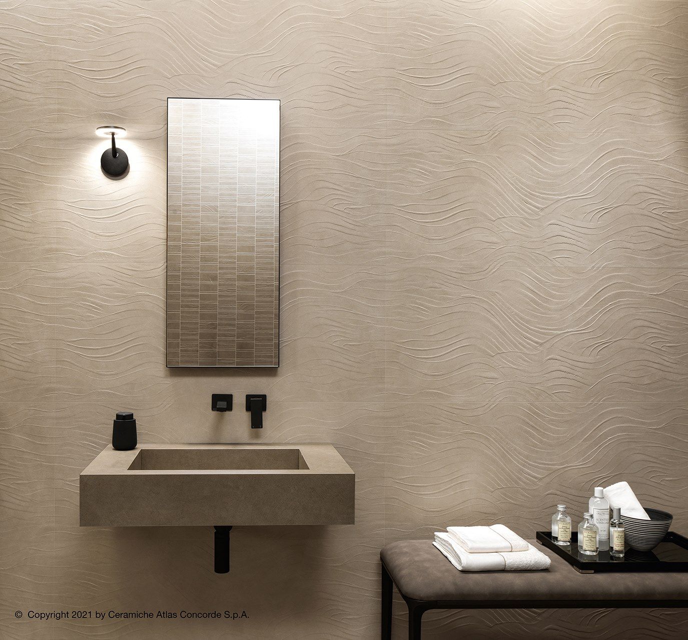 Белая керамическая паста трехмерное покрытие Atlas Concorde Boost Natural ARCH-00095959 - Вид №7