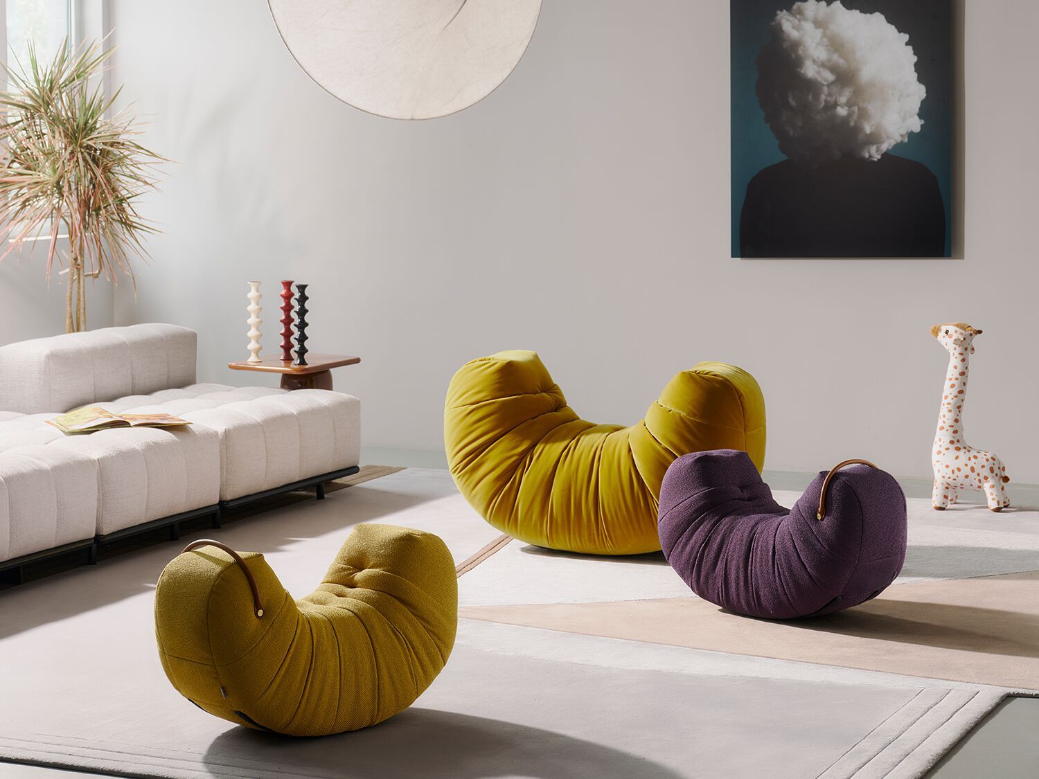 Ткань мягкий пуф HC28 maison ROLL MINI ARCH-00035573 - Вид №6