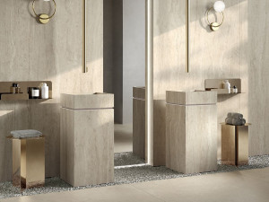 Раковина из керамогранита на колонне