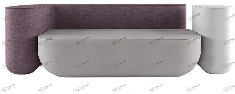 Alias Мягкий 2-местный тканевый диван Okome sofa sun-id-1404188