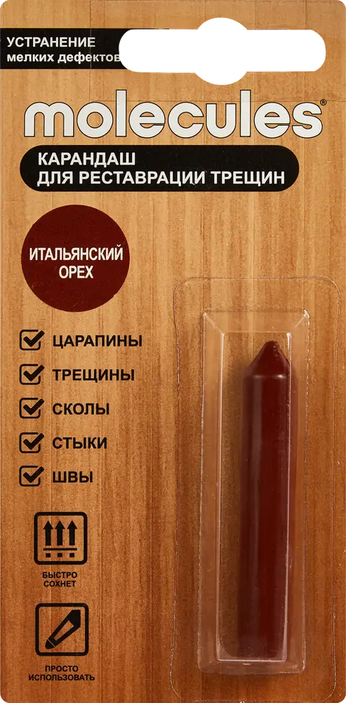 87601514 Карандаш для мебели Molecules итальянский орех 5.7 г STLM-1007248