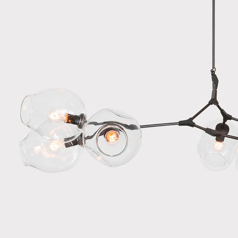 Подвесной светильник Bubble 7 clear от Delight Collection KG0579P-7 DELIGHT COLLECTION ДИЗАЙНЕРСКИЕ 243880 Прозрачный;черный  - Вид №1