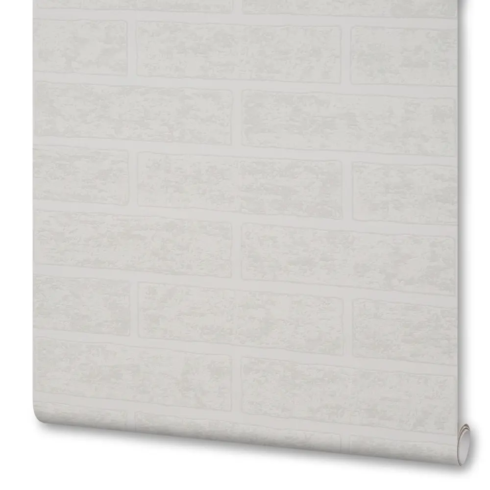 Обои виниловые Ateliero Brick белые 0.53 м 38335-01 STLM-2095640