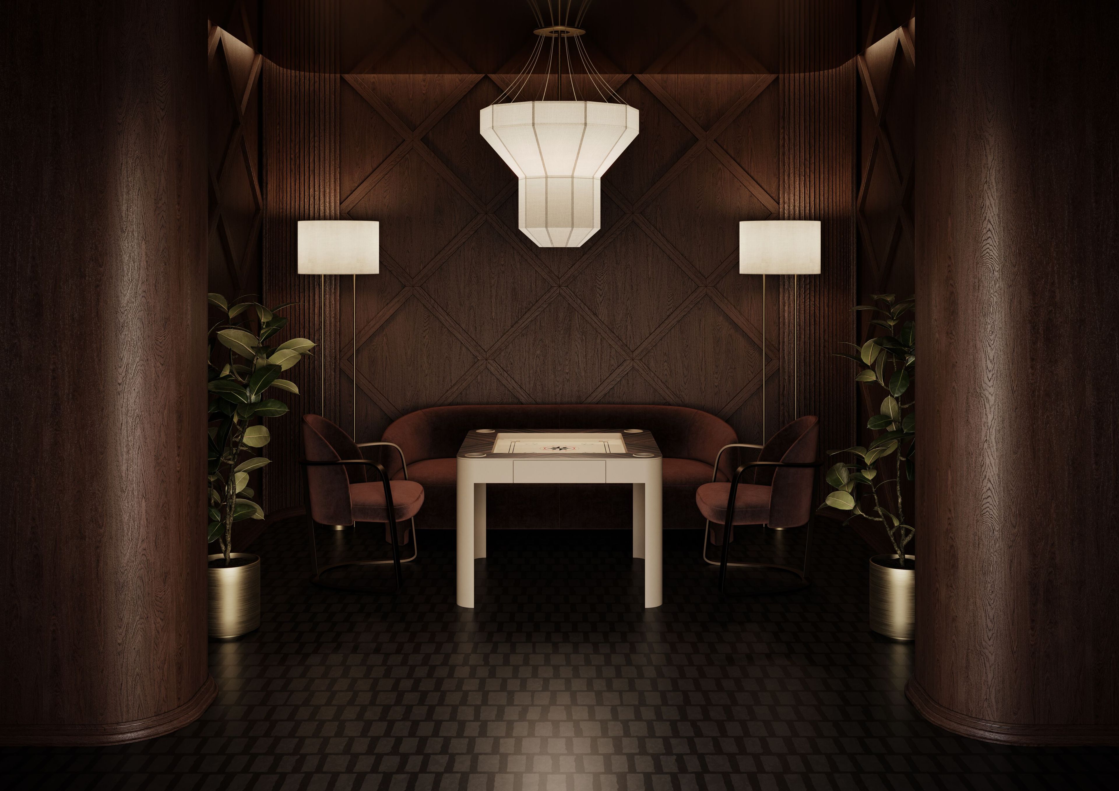 Деревянный квадратный стол для нардов Vismara Design ENIGMA ARCH-00143324 - Вид №6