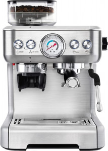 9906367 Кофеварка рожковая Viatto VA-CMG8999PRO серебристый