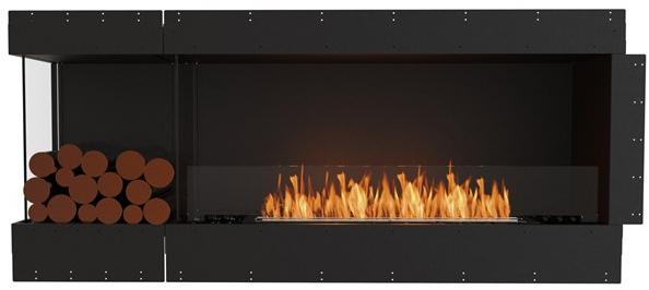 EcoSmart Fire Стальная каминная топка на биоэтаноле с панорамным остеклением Flex left corner fireplaces sun-id-1356884 - Вид №3