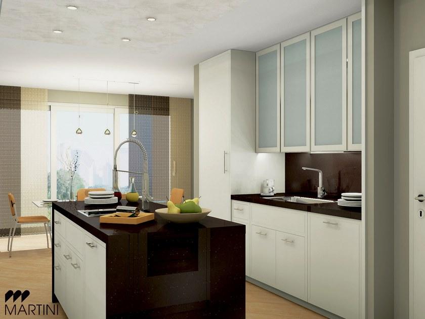 Martini Interiors Кухня из лакированного массива дерева на заказ с островом sun-id-1463722 - Вид №1