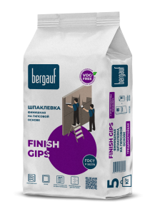 84721545 Шпатлёвка гипсовая финишная для сухих помещений 5 кг Finish Gips STLM-0054030 BERGAUF