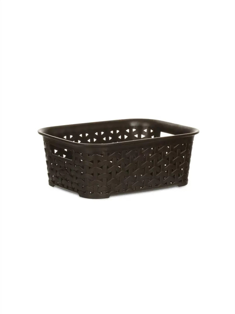 91673143 Корзина для ванной комнаты RATTAN коричневая 14x19x7см STLM-0969328