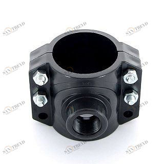 Врезка монтажная 63 x 3/4" ВР, 4 болта, для труб ПНД UNIDELTA 1019063003