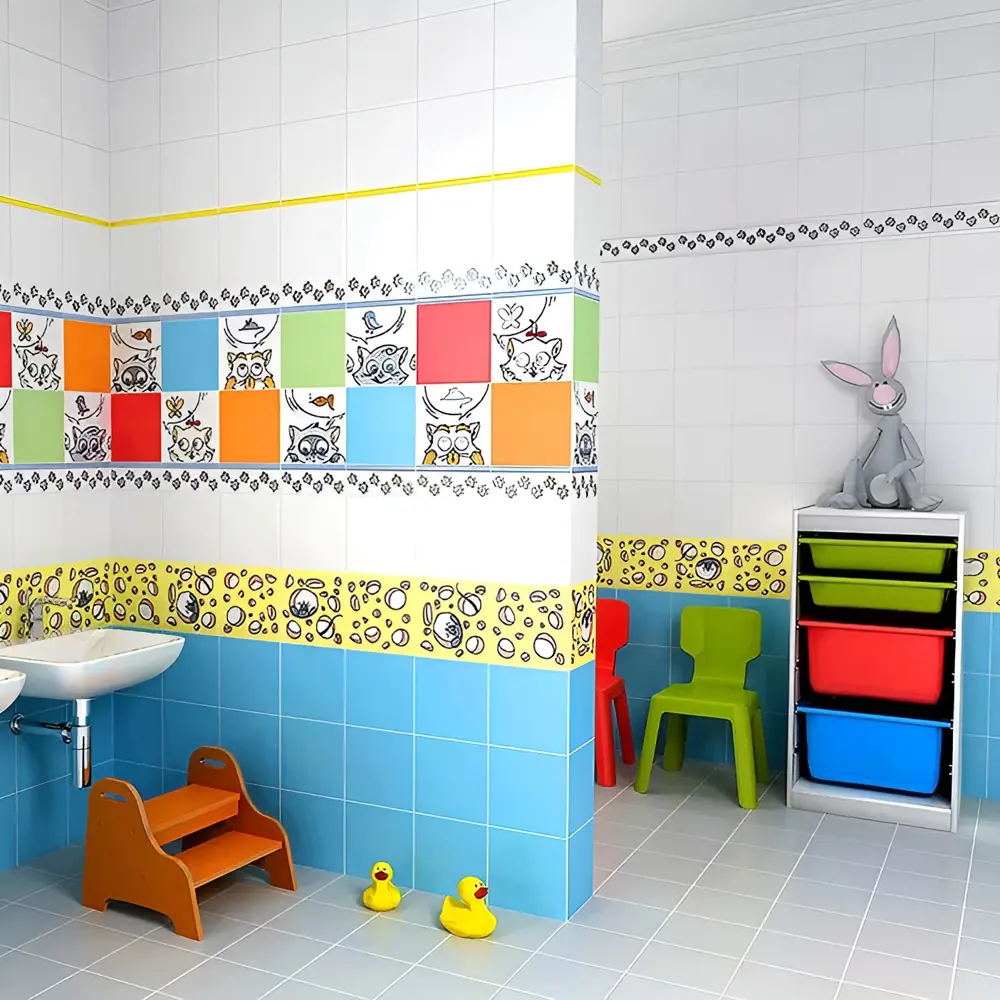 91220770 Настенная плитка Kerama marazzi Калейдоскоп 5055 20x20см 1.04 м² цвет белый, цена за упаковку STLM-0948867