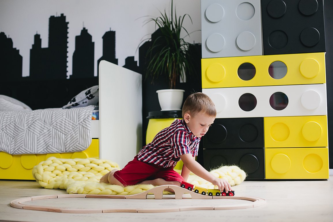 Тумбочка детская с 2 ящиками "Леголенд" МАНДАРИН ЛЕГОЛЕНД 179555 Белый;голубой Santreyd  - Вид №8