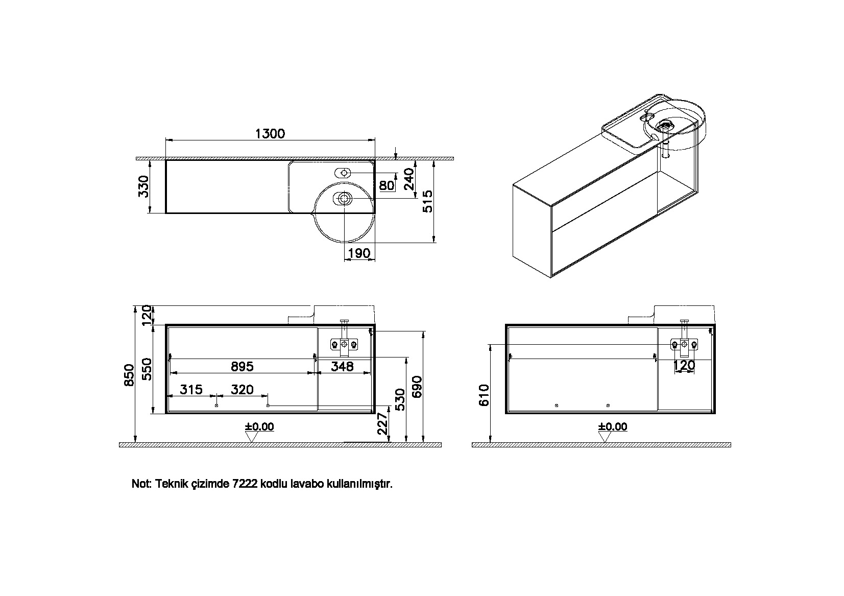 62448 Раковина Vitraglobal Voyage - Вид №1
