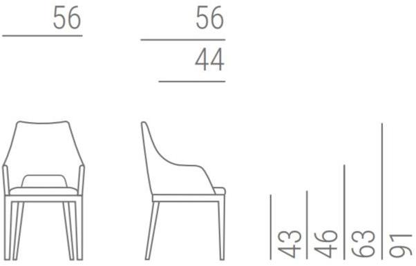 Marelli Стул из ткани с подлокотниками Grace sun-id-1424748 - Вид №4