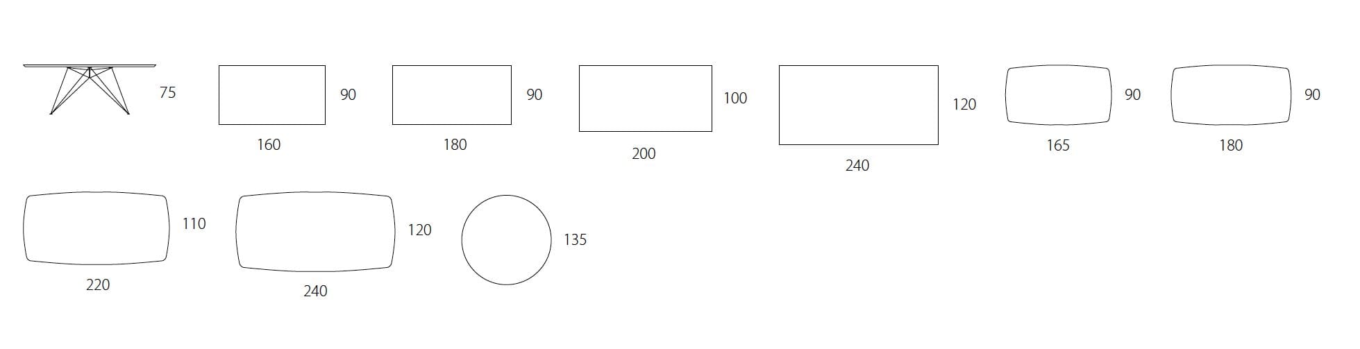 Фиксированный стол с керамической столешницей RIFLESSI ARCH-00050235 - Вид №2