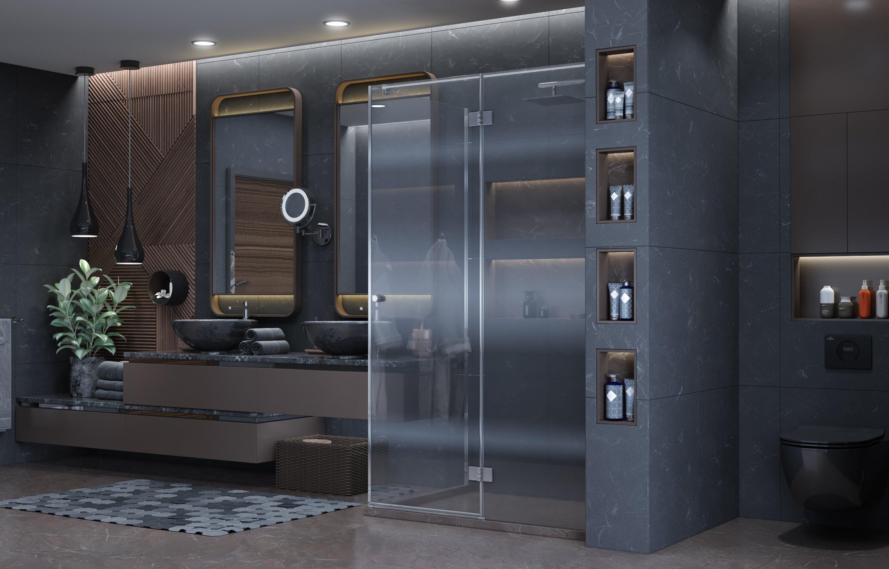 Душевое ограждение Ambassador Diamond 12011108R (1200x900x2000), 1 место - Вид №3