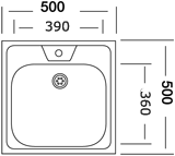 Мойка Владикс 50*50 V-406 - Вид №1