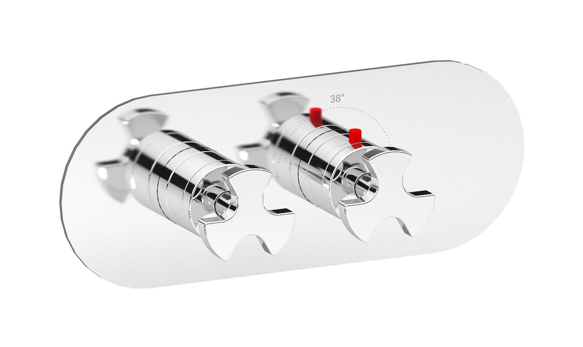 Термостатический смеситель для душа с 2 отверстиями IB Aqua ARCH-00095126 - Вид №2
