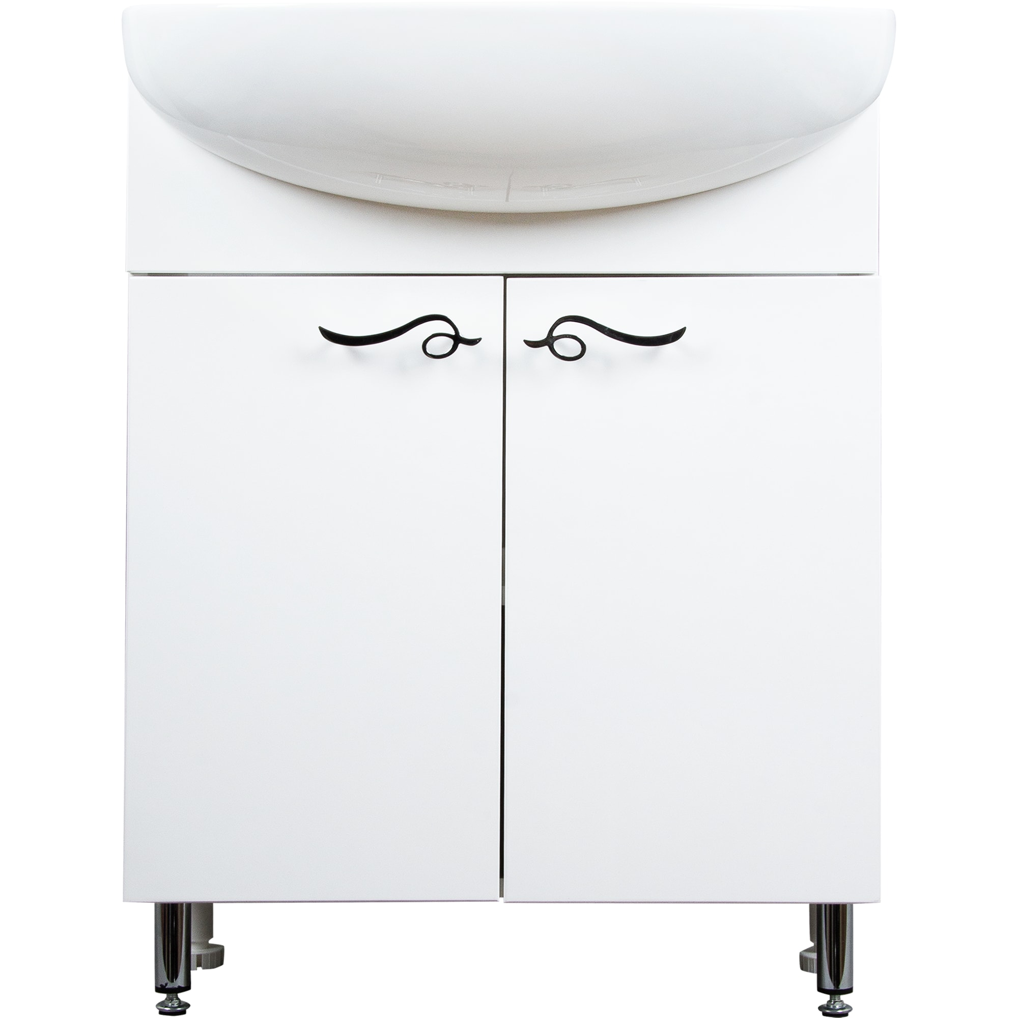 82199916 Тумба под раковину напольная « 60» 61 см цвет белый Венеция Santreyd