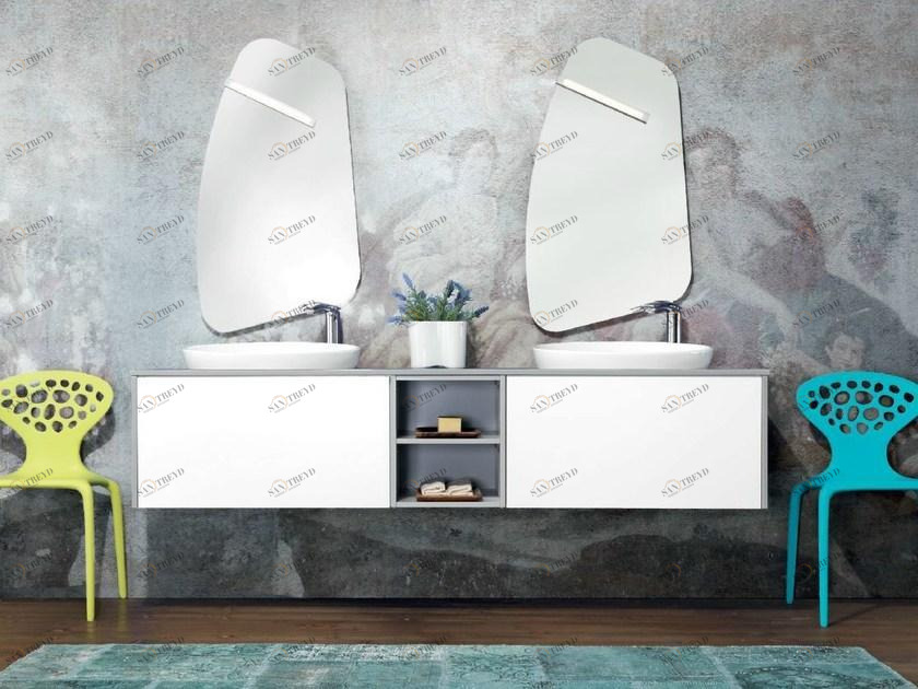 Mobiltesino Двойная подвесная тумба под умывальник с ящиками Velvet sun-id-1396568