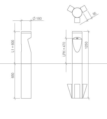Светло-каштановый столб на солнечной энергии Timberlab BOSCO SOLAR ARCH-00141907 - Вид №4