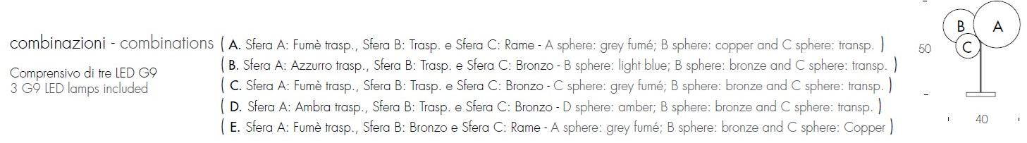 Tonin Casa Настольная лампа из светодиодного стекла Atomo sun-id-1420433 - Вид №3