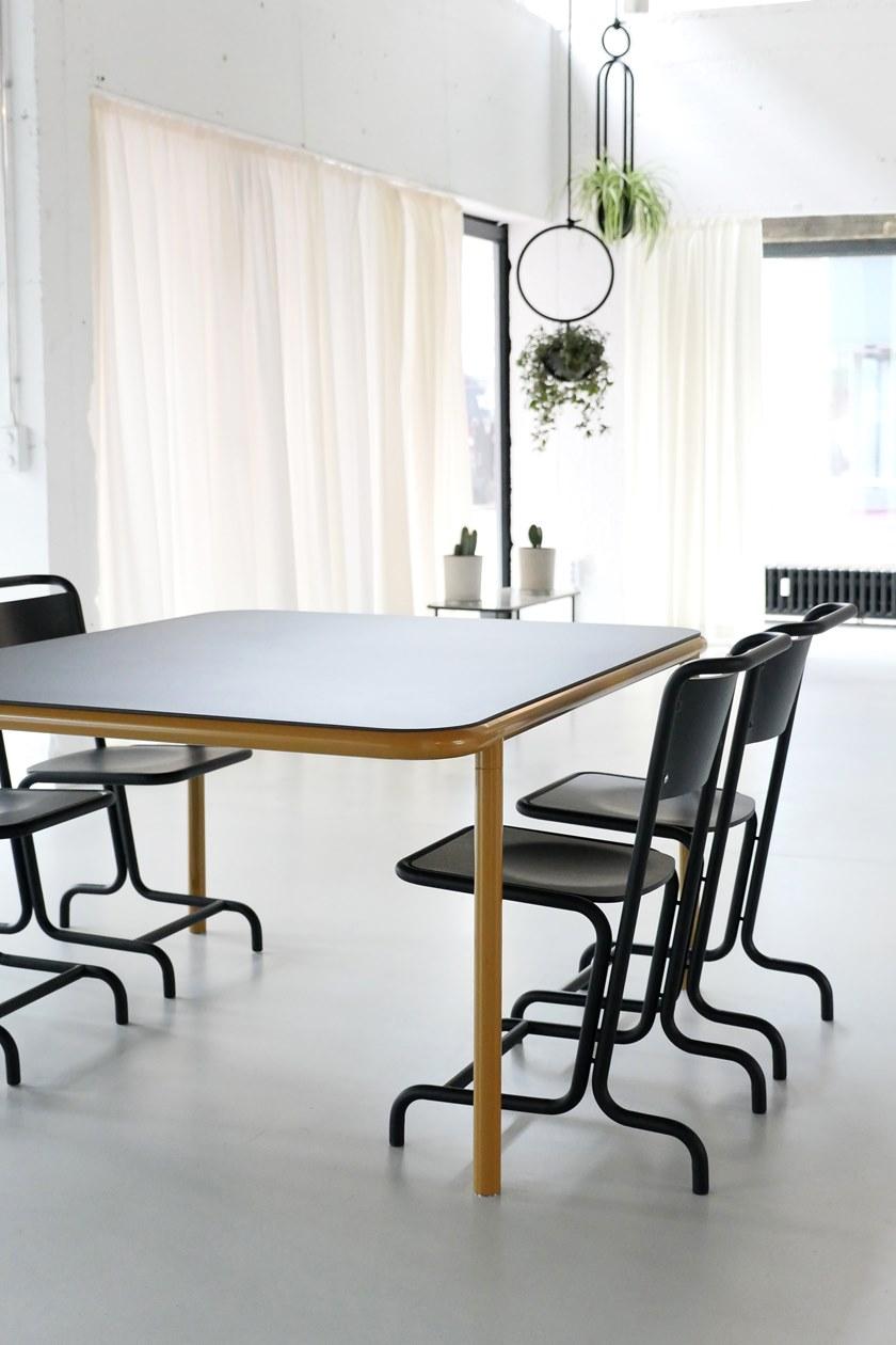 Atelier Haußmann Стул из стали и дерева с подставкой для ног sun-id-1353430 - Вид №7