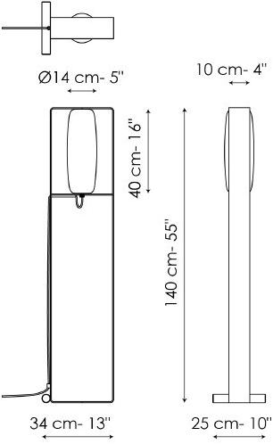 Bonaldo Торшер из хрусталя и окрашенного металла sun-id-1376396 - Вид №3
