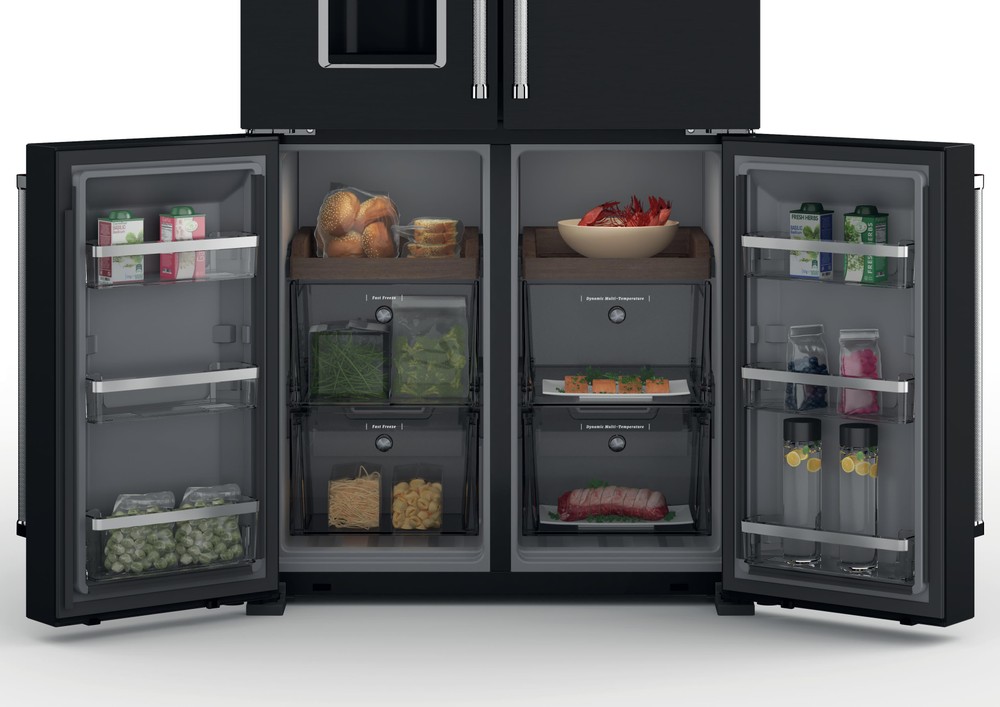 KCQBX 18900 4-ДВЕРНЫЙ ХОЛОДИЛЬНИК - ЧЕРНЫЙ ИЗ НЕРЖАВЕЮЩЕЙ СТАЛИ KitchenAid  - Вид №3