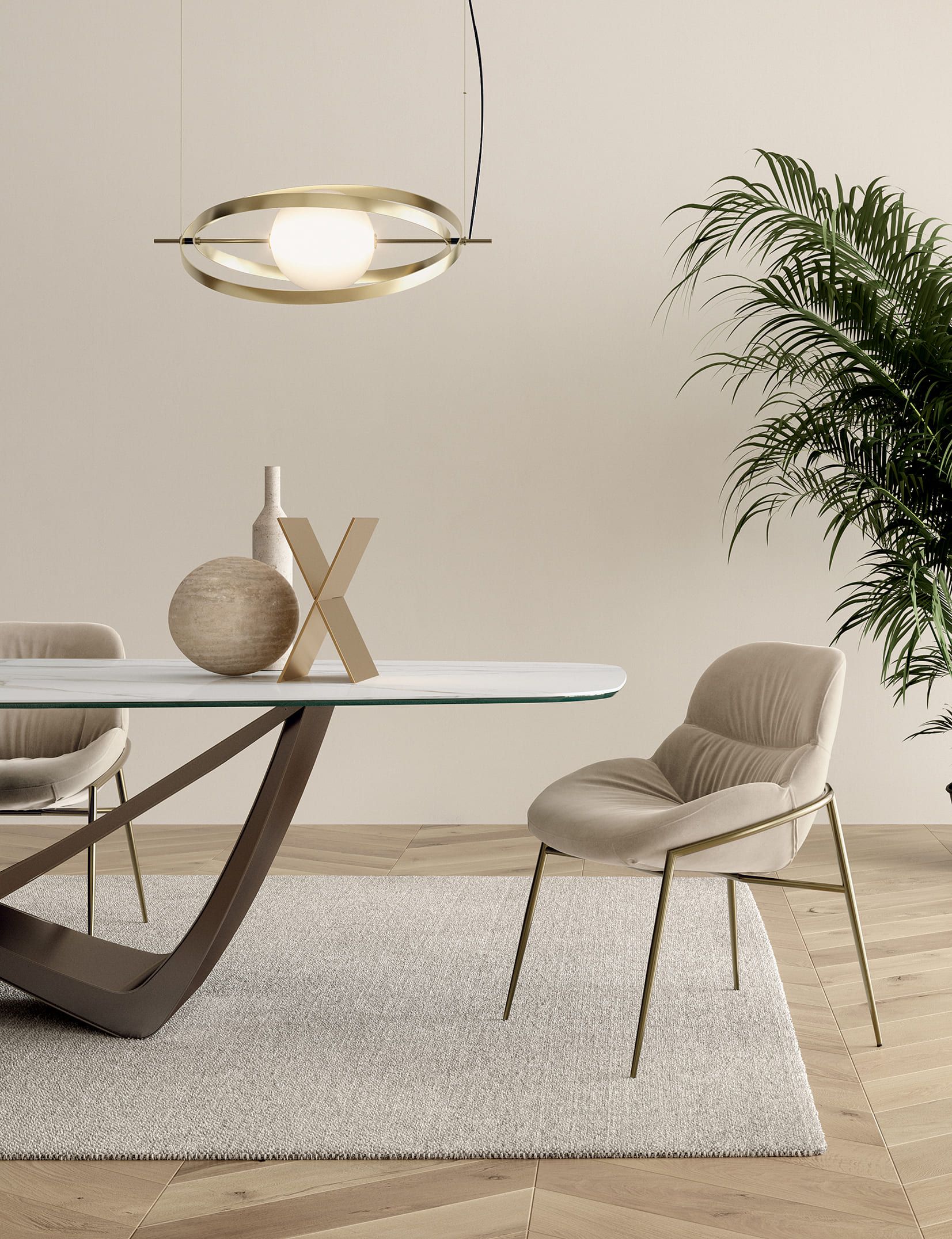 Бочковый стол со стальным основанием и столешницей из Супермармо Bontempi Casa Bach ARCH-00142222 - Вид №8