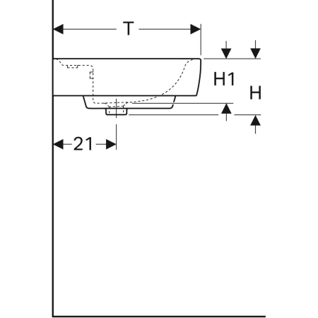 222265000 Раковина Geberit Renova Plan Geberit  - Вид №4